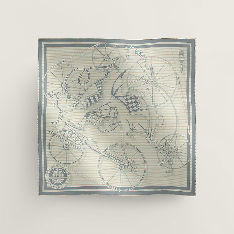 ★HERMES★カレ スカーフ Gavroche 45 Voitures en Equilibre Voitures en Equilibre scarf 45 | Hermès USA